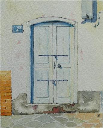 Deur nr.2a 9x11 aquarel