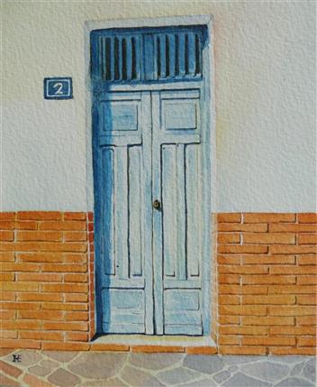 Deur nr.2 9x11 aquarel